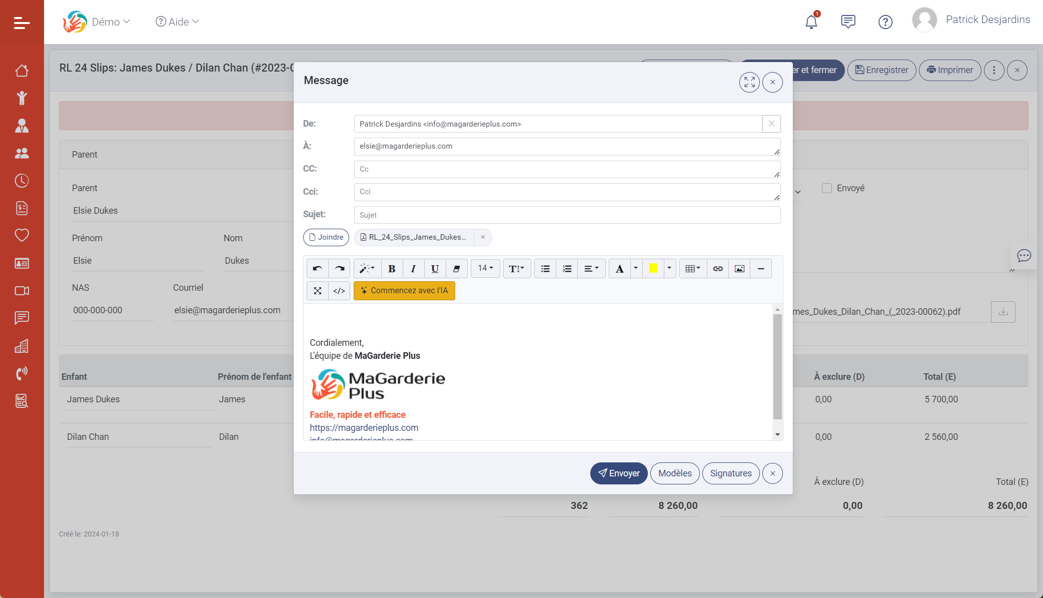 Module de production des relevés 24