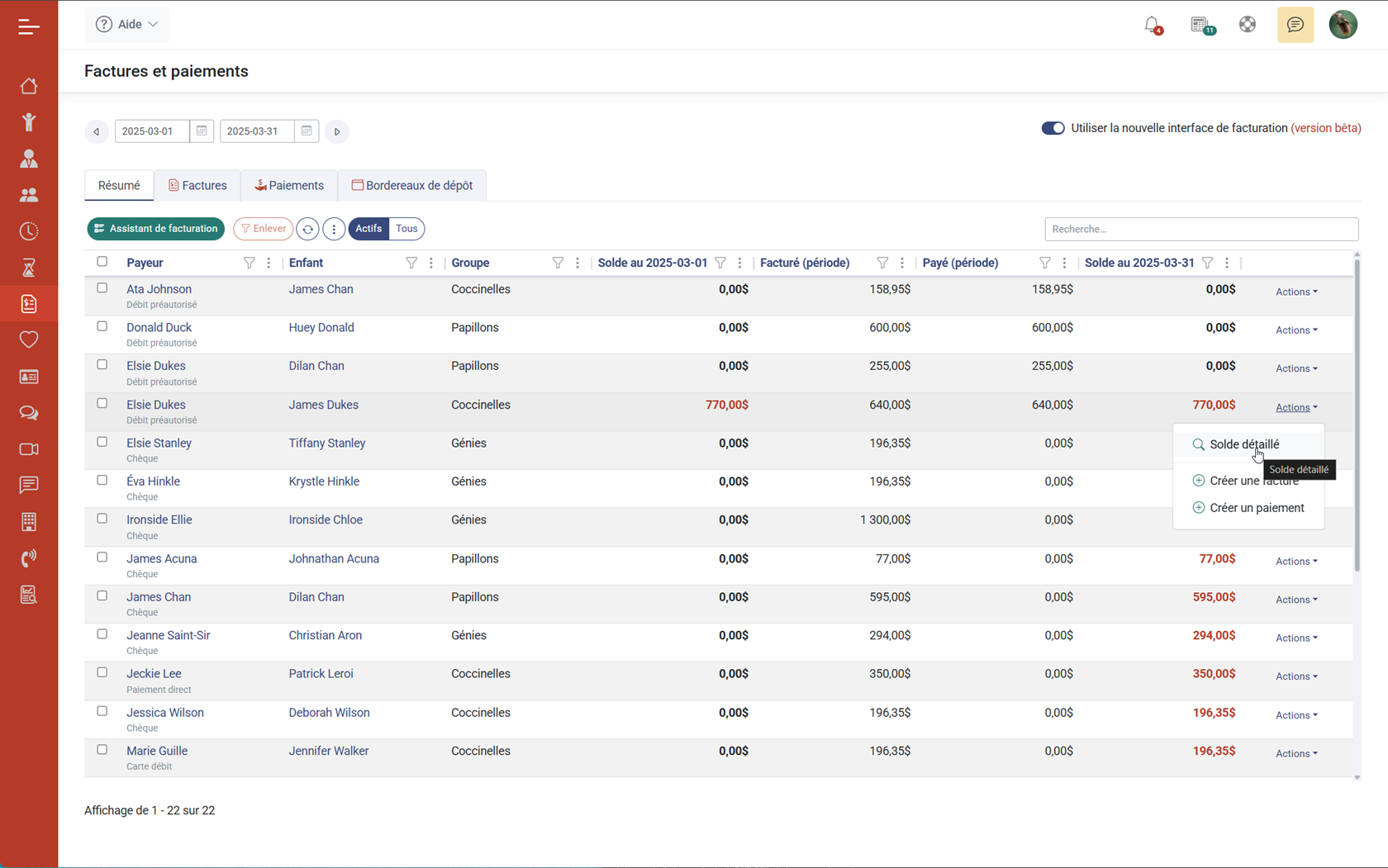 Les dernières améliorations du module de facturation